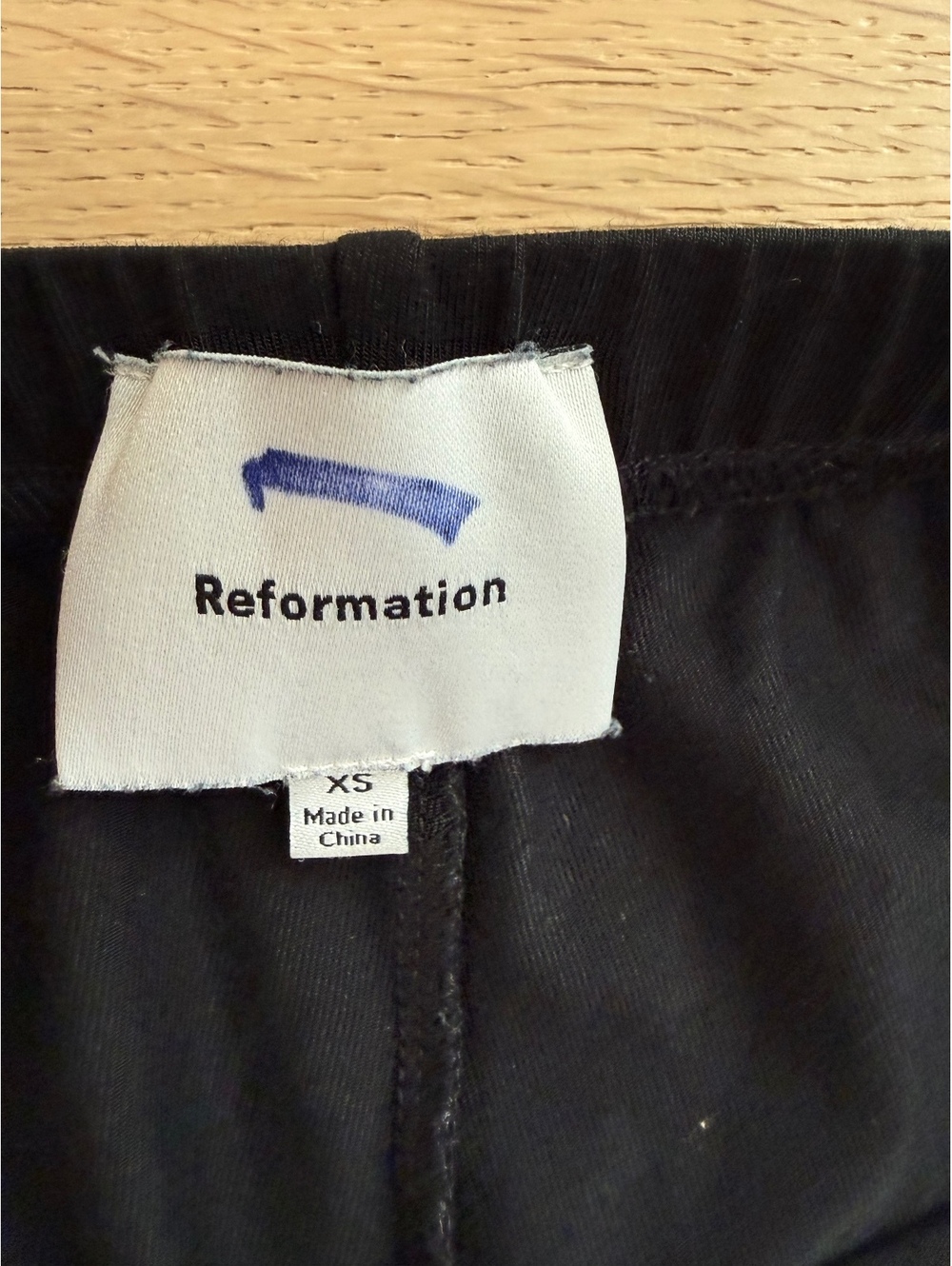 Reformation Black Tencel Stretch Flare Pants XS Pull On High Rise - Picture 3 of 5